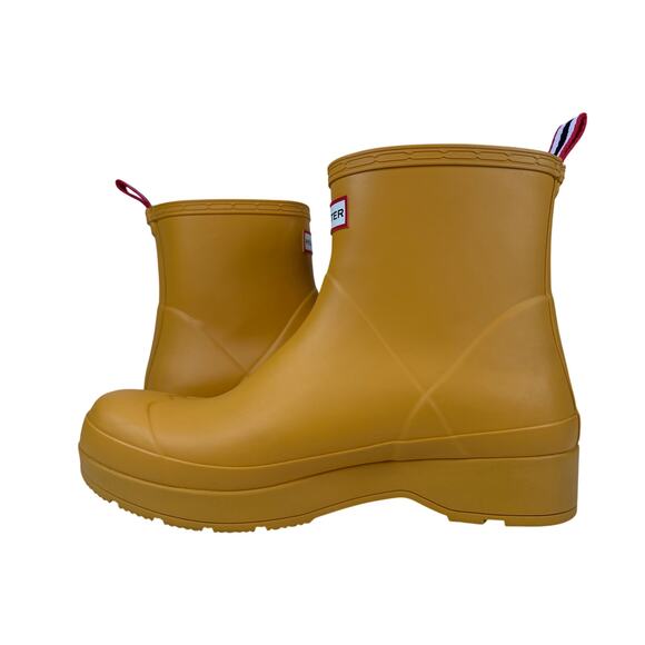Hunter Play Short Rain Boots Mens 11 Yellow Rubber Ankle Shaft Waterproof main image 9